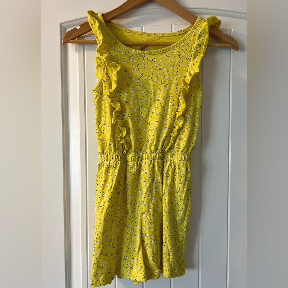 George Yellow Floral Romper